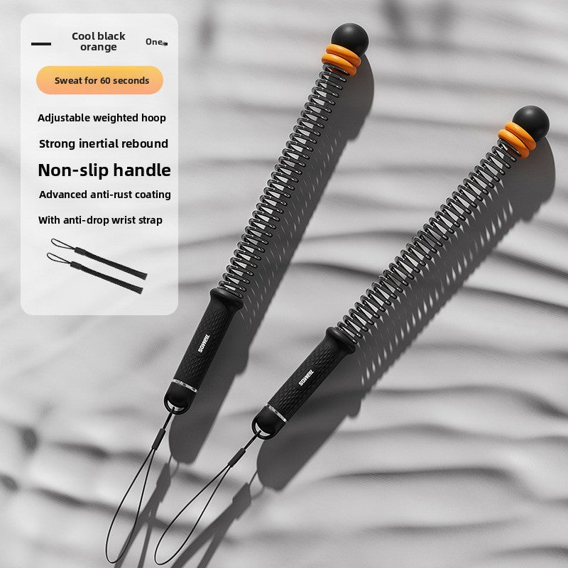 Arm strength muscle training with cordless spring