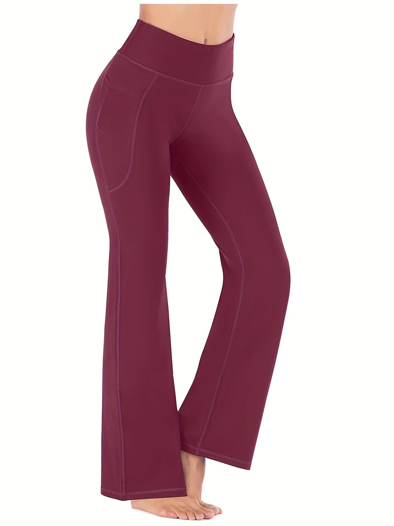 High-waisted yoga pants with pockets