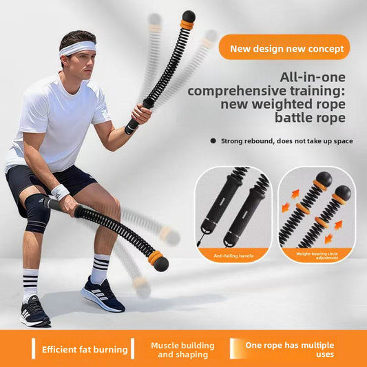 Arm strength muscle training with cordless spring