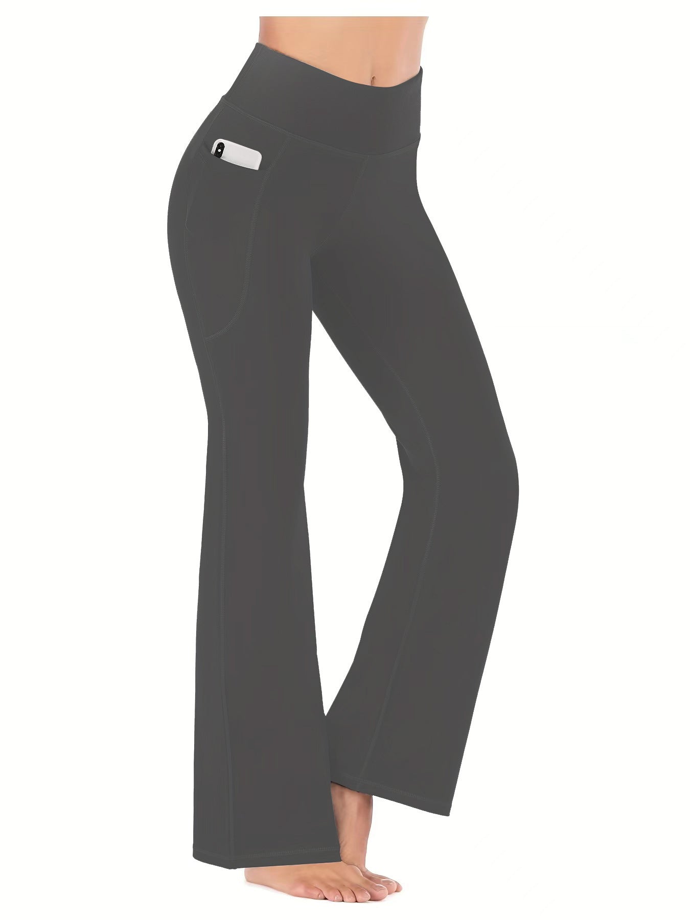 High-waisted yoga pants with pockets